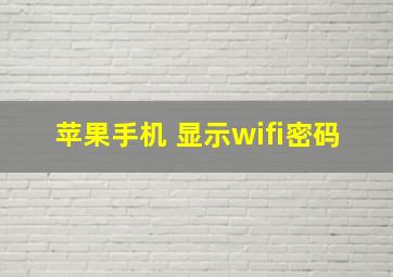 苹果手机 显示wifi密码